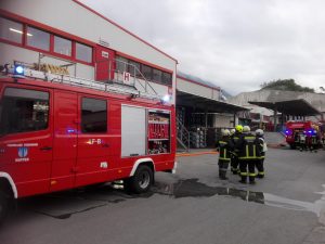 Brand Produktionshalle